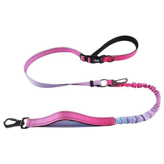 Pet Dog Explosion-Proof Leash Pet Leash Waist Crossbody Free Hands Dog Leash Pink Gradient