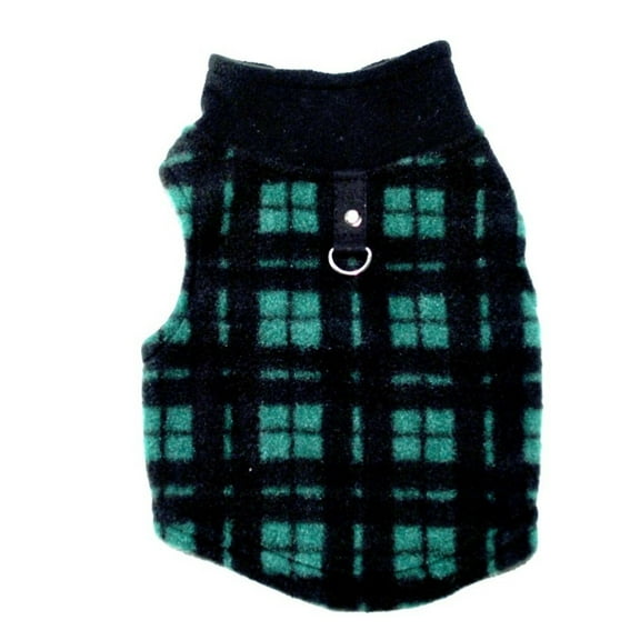 Pet Dog Fleece Lapel Vest, Deep Green Xl - Soft Warm Polar Fleece Material, Lapel Collar Design, Machine Washable, Easy To Put On - For Small Medium Large Dogs, Indoor Outdoor