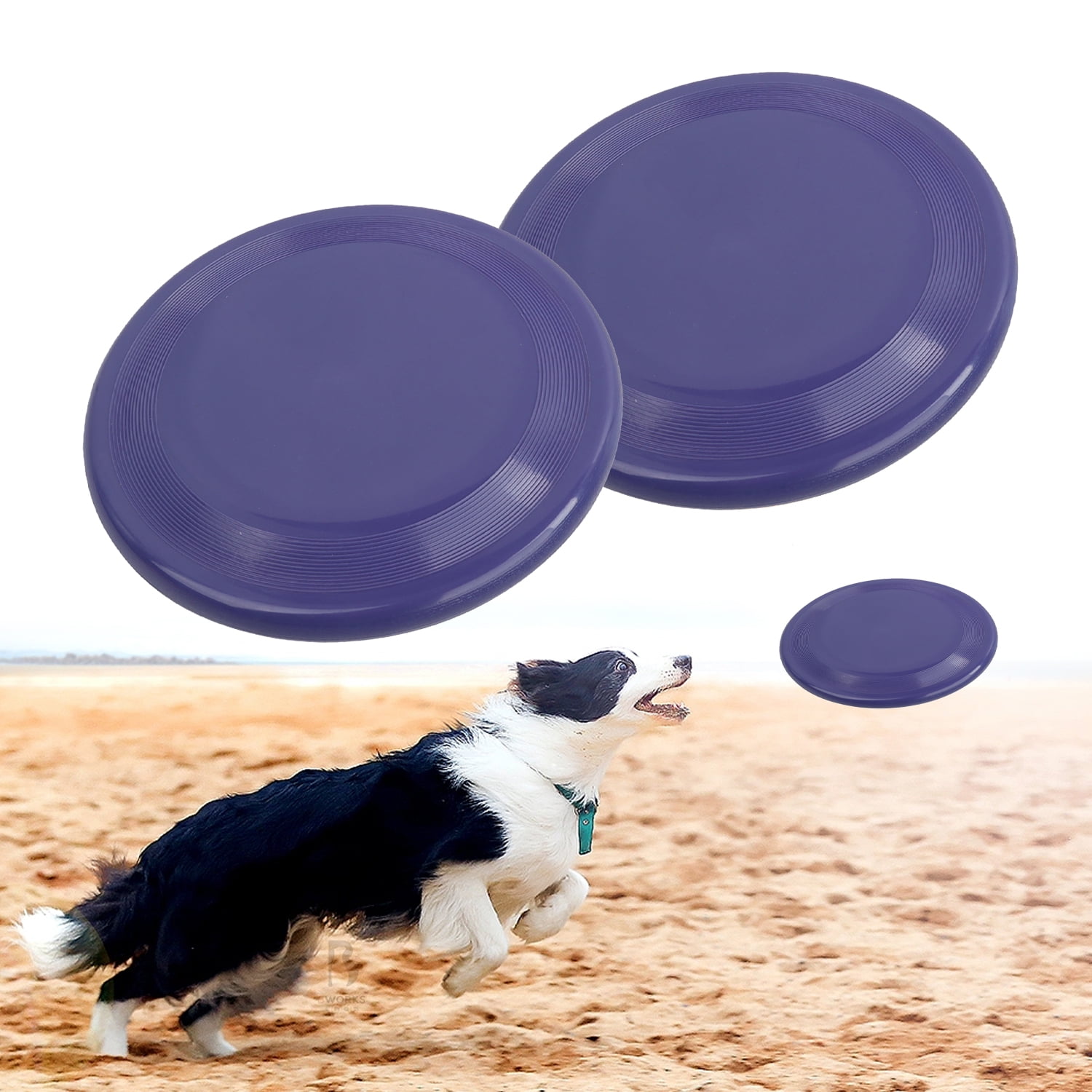 Voovpet Dog Toys Frisbee Ball with Grab Tabs Interactive Dog Toys