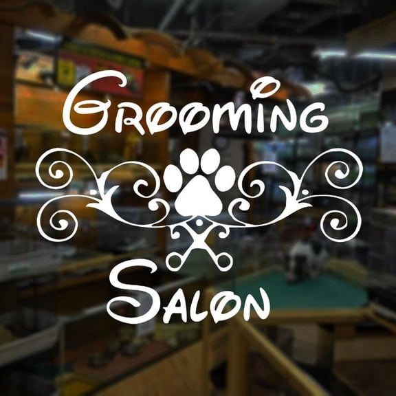 Pet Dog Grooming Salon Wall Sticker Vinyl Home Decor Interior Design Pet Shop Window Decals Animal Murals Wallpaper 57x44cm