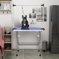 thumbnail image 1 of Pet Dog Grooming Table Foldable,Heavy Duty Foldable Pet Grooming Table with Arm & Noose & Mesh Tray, Maximum Capacity Up to 330lbs, 36inch(Blue,36Inch), 1 of 9