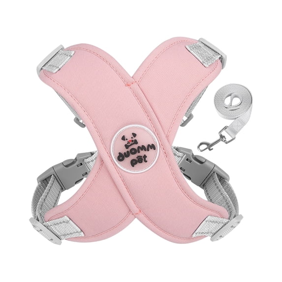 Pet Dog Harness Leash, Adjustable Vest Style Leash, For Small Medium Large Dogs - 1Pc Pink L