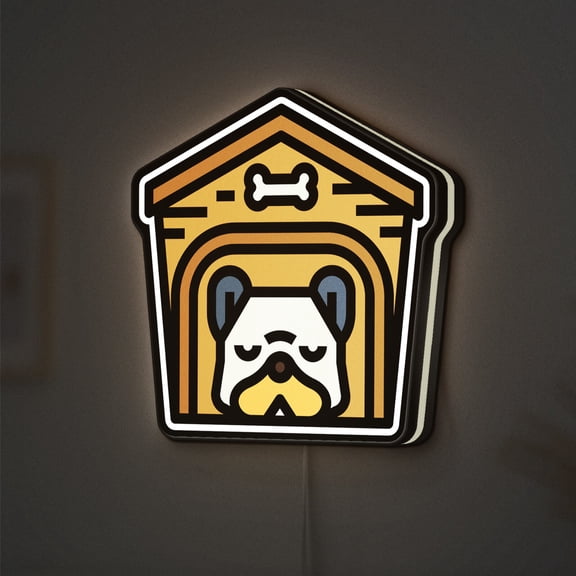Pet Dog House 3D Novelty Light Box for Animal Lovers, Dog Shelter and Cozy Home Lamp Decor for Dog Owners and Families (Width 16 inch, 40cm)