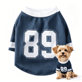 thumbnail image 1 of Pet Dog Jersey, Summer Cooling Mesh Fabric, Soccer Sportswear, Lightweight Football Casual Clothes for Small Dogs, 1 of 5