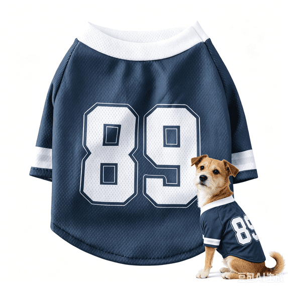 Pet Dog Jersey, Summer Cooling Mesh Fabric, Soccer Sportswear, Lightweight Football Casual Clothes for Small Dogs