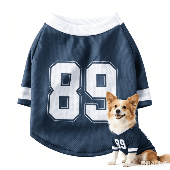 Pet Dog Jersey, Summer Cooling Mesh Fabric, Soccer Sportswear, Lightweight Football Casual Clothes for Small Dogs