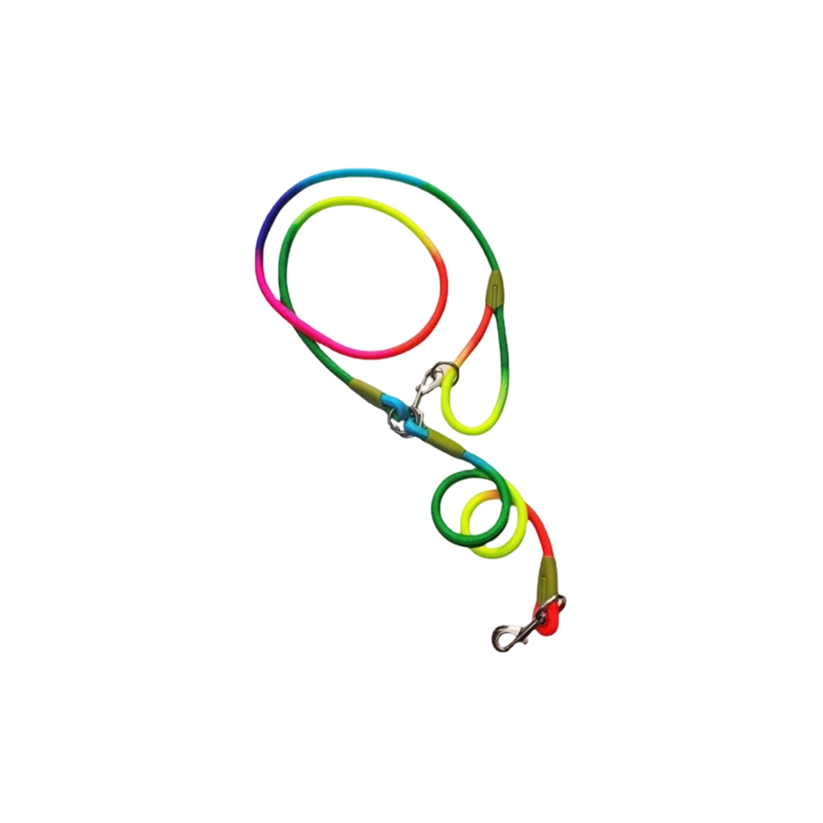 Pet Dog Leash, Nylon Round Rope with Reflective Stripe, Colorful Design for Small Medium Large Dogs, Hands-Free Crossbody Style for Walking Training Hiking