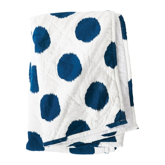 Pet Dog Or Cat Quilt Blanket Bed Dot Pattern Indigo