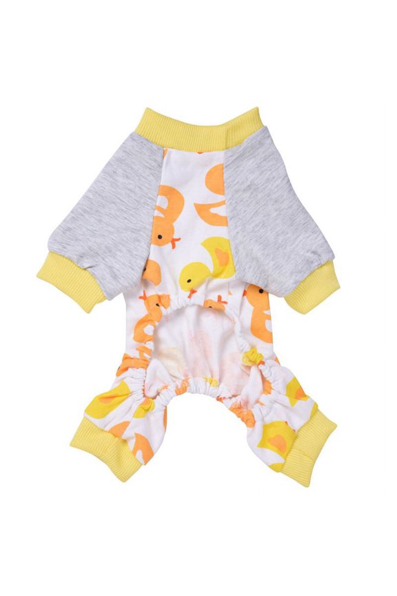 Pet Dog Pajamas Sleepwear Clothes Puppy Coat Jumpsuit Apparel Cotton Cartoon Pattern Shirt