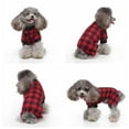 thumbnail image 1 of Pet Dog Pajamas Soft Comfortable Plaid Clothes Costume For Small Medium Dogs Puppy, 1 of 1