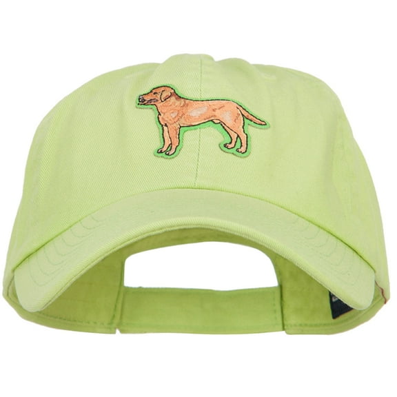 Pet Dog Patched Low Profile Cotton Twill Cap - Apple Green OSFM