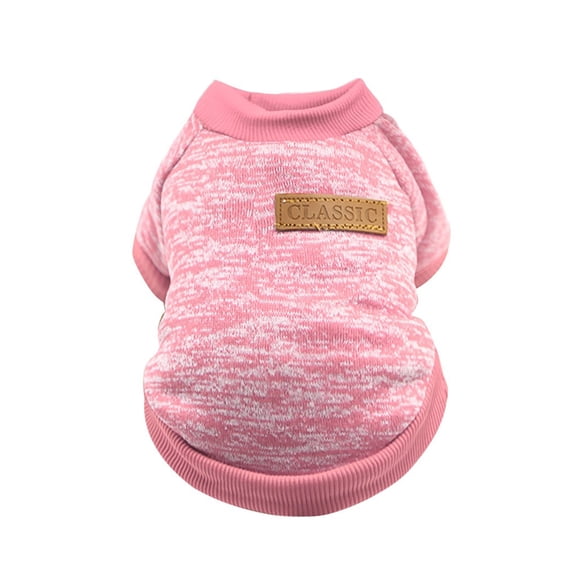 Pet Dog Puppy Classic Small Dog Hoodie Sweater Fleece Sweater Clothes Extra Small Dog Sweater Warm Sweater Winter D-Pink warm sweater Pet accessories