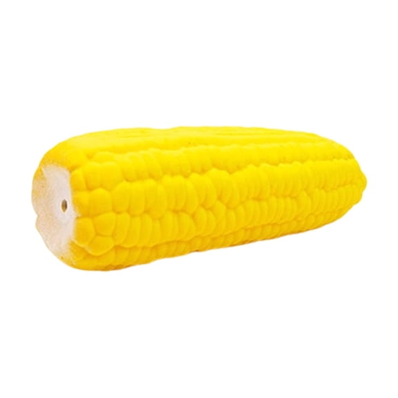 Pet Dog Puppy Latex Corn Shape Squeaky Bite-Resistant Interactive Play Chew Toy Pet Supplies Dog Toy Corn, Toys Aggressive Chewers(Bright Yellow)