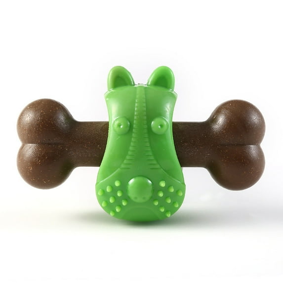 Pet Dog Rubber Bone Chewing Toy for Small and Medium Dogs Durable and Teeth Cleaning