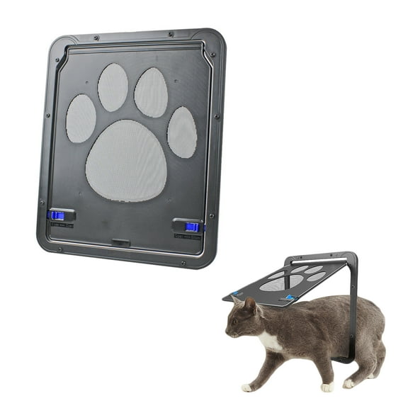 Pet Dog Screen Door 11.5" x 9.5" Sliding for Door Flap Lockable Door for Existing Screen Doors for Small Do