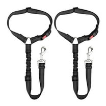 Pet Dog Seat Belt for Car Headrest, Reflective and Adjustable with Bungee for Small Medium Large Dogs and Cats, 2 Pack