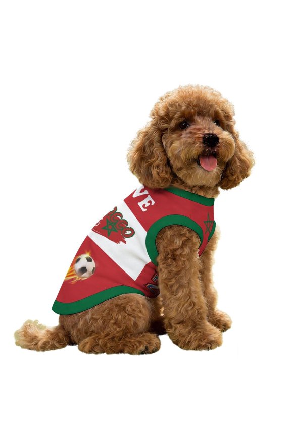 Pet Dog Shirt, Burgundy Soccer Pattern XXXL Size, 1 Piece Breathable Sleeveless Apparel for Small Medium Large Dogs Cats Puppy Pets, Sporting Events Daily Walks Party Costume