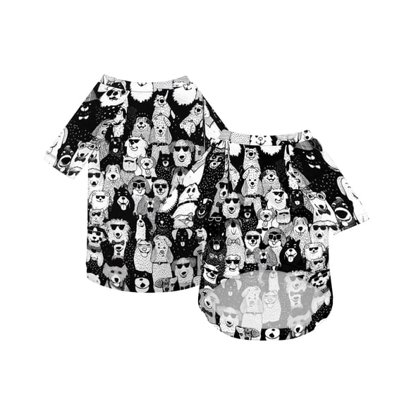 Pet Dog Shirt Lightweight Puppy Sweatshirt Colorful Animal Print Breathable Pet Apparel Soft Pullover Tank Top for Small Medium Dogs Cats Gray Fall Winter Outfit 1 Pack