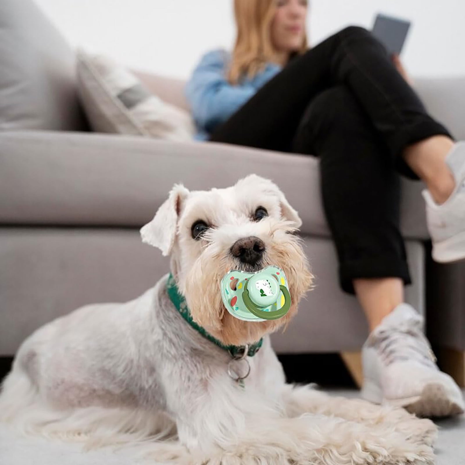 Dog Pacifier Chew Toy – 5-Pack TPR Teething Toys For Puppies & Small Dogs (Green, Tartar Cleaning) - View #6