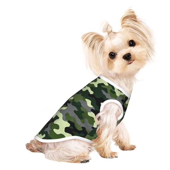Pet Dog Sleeveless T Shirts Army Camouflage pet Clothes Soft Breathable Vest for Small Dogs Cats Medium