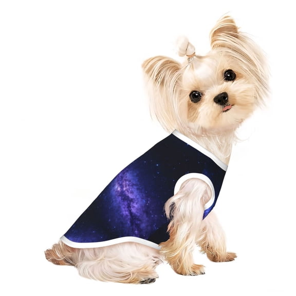 Pet Dog Sleeveless T Shirts Cosmic-Starry-Sky Pattern pet Clothes Soft Breathable Vest for Small Dogs Cats Large