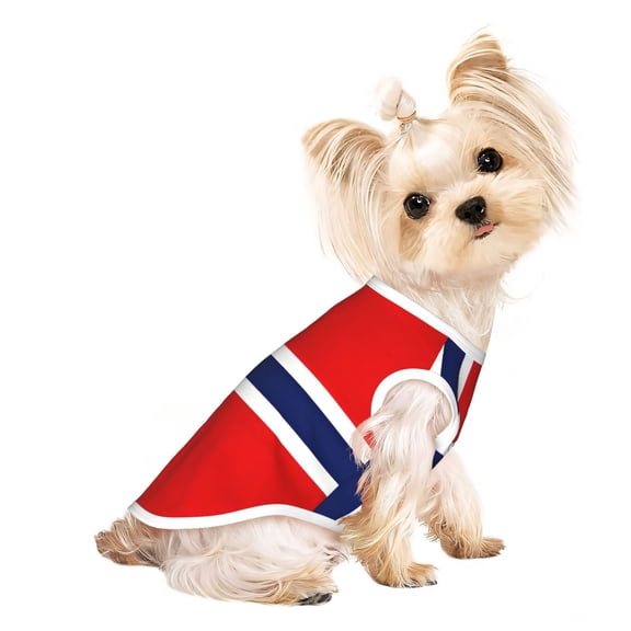 Pet Dog Sleeveless T Shirts Norway Flag pet Clothes Soft Breathable Vest for Small Dogs Cats Large