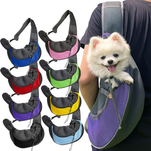 Pet Dog Sling Carrier 5.51-11 lbs, Breathable Mesh Adjustable Puppy Sling Carrier, Portable Dog Purse Slings for Outdoor Hiking Travel, Pet Crossbody Bag for Small Dog Cats