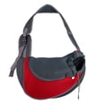thumbnail image 1 of Pet Dog Sling Carrier Breathable Mesh Travel Bag Adjustable Padded Strap Hands-Free Shoulder Front Pouch for Small Dogs Cats Large Red, 1 of 2