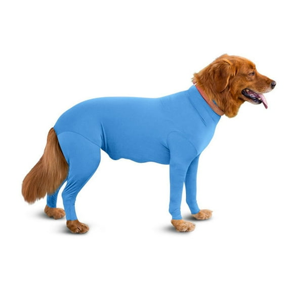 Pet Dog Soft Bodysuit Jumpsuit Long Sleeves Operation Suits, Post Surgery Suit E Collar Alternative