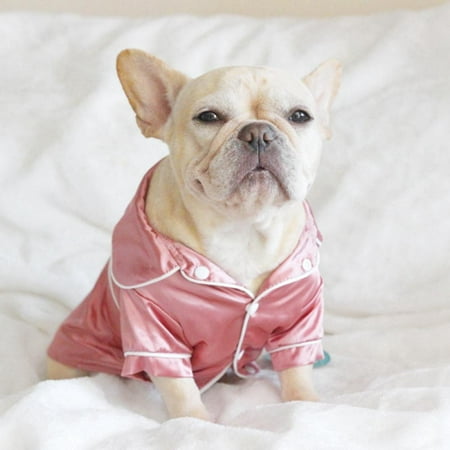 Pet Dog Soft Silk Pajamas French Bulldog Pajamas for Small Dogs Shih Tzu Puppy Cat Clothes