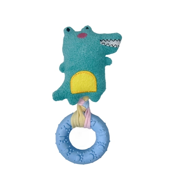 Pet Dog Squeaky Toy, Durable Rubber Chew Toy for Teeth Grinding and Mental Stimulation, Interactive Barking Sound Toy for Small to Medium Dogs