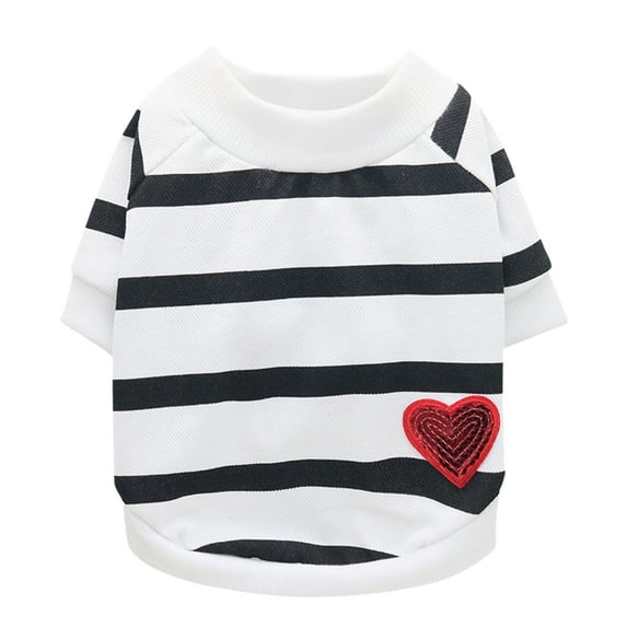 Pet Dog Striped Tee Shirt for Dogs Medium Dog Clothes French Bulldog Clothes Boston Terrier Clothes for Small Dogs