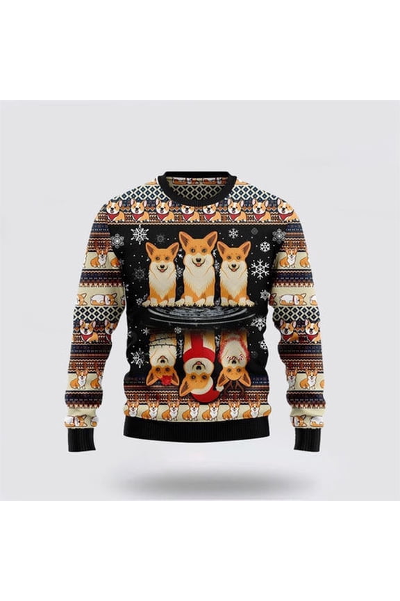 Pet Dog Sweater, Corgi Dog ChristmasUgly Christmas Sweater, Gift For Dog Love, Winter Fashion