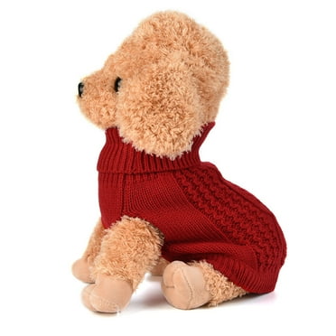 Pet Dog Sweater For Small Dogs Puppies Red Soft Pet Sweater Red XS