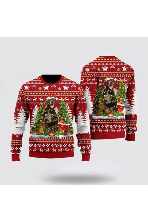 Pet Dog Sweater, German Shorthaired Dog3D Christmas Sweater, Gift For Dog Love, Winter Fashion