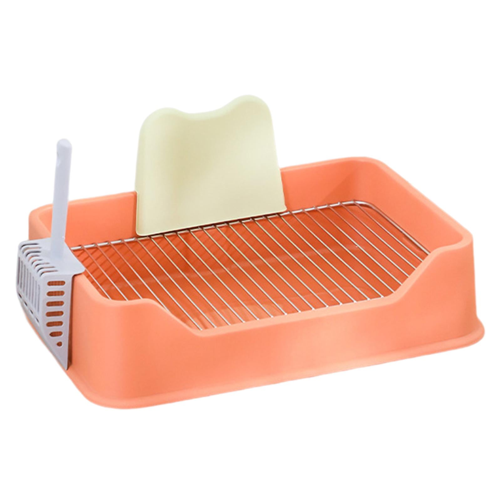 Pet Dog Toilet Puppy Training Tray Puppy Potty Tray with Baffle Spoon