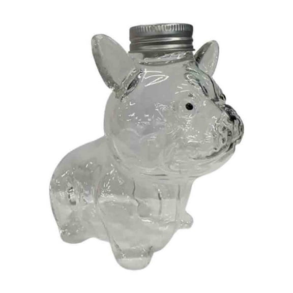 Pet Dog Treat Storage Jar, Glass Dog Shaped Treat Container, Cute Dog Treat Canister with Lid, Decorative and Functional Storage for Dog Snacks