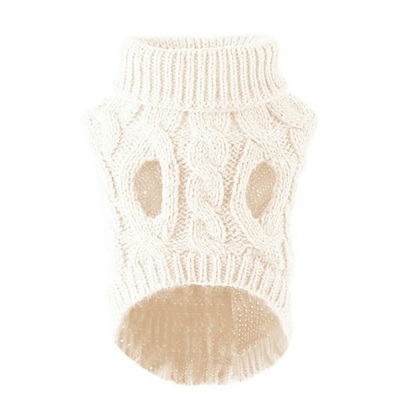 Pet Dog Turtleneck Knitting Sweater Coat Winter Warmer Thickening Pullover Knitwear Crochet Coat Clothes For Small Medium Large Dog Puppy Cat
