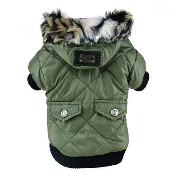 Pet Dog Warm Coat Jacket Faux Pockets Fur Dog Hoodies Costume Large Puppy Dog Vest