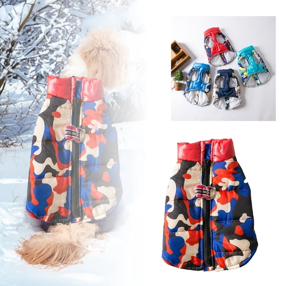 Pet Dog Warm Snowsuit Clothes Waterproof Windproof Winter Coat Puppy Apparel Cold Weather Dog Jacket,Red,XS