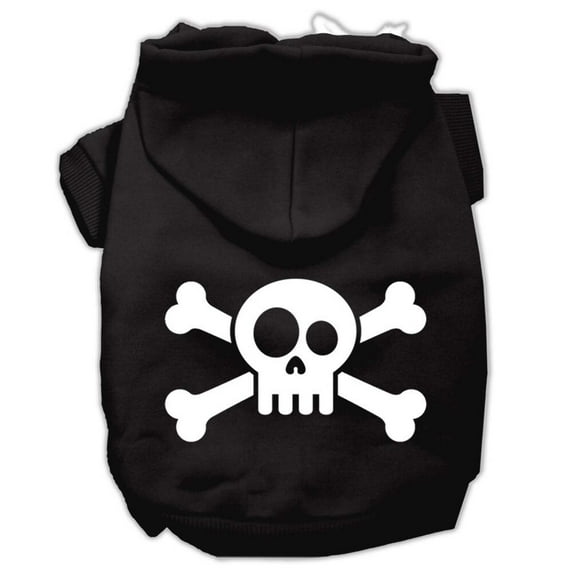 Pet Dog and Cat Hoodie Screen Printed, "Skull Crossbones"