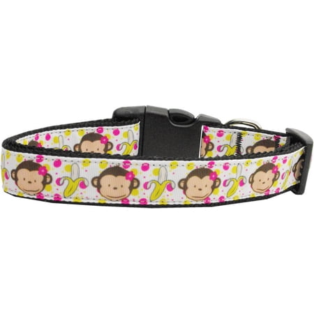 Pet Dog and Cat Nylon Collar or Leash, "Monkeys Bananas"