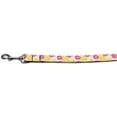 thumbnail image 1 of Pet Dog and Cat Nylon Collar or Leash, "Pink  Yellow Hibiscus Flowers", 1 of 2