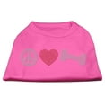 thumbnail image 1 of Pet Dog and Cat Shirt Rhinestone, "Peace Love  Bone", 1 of 8