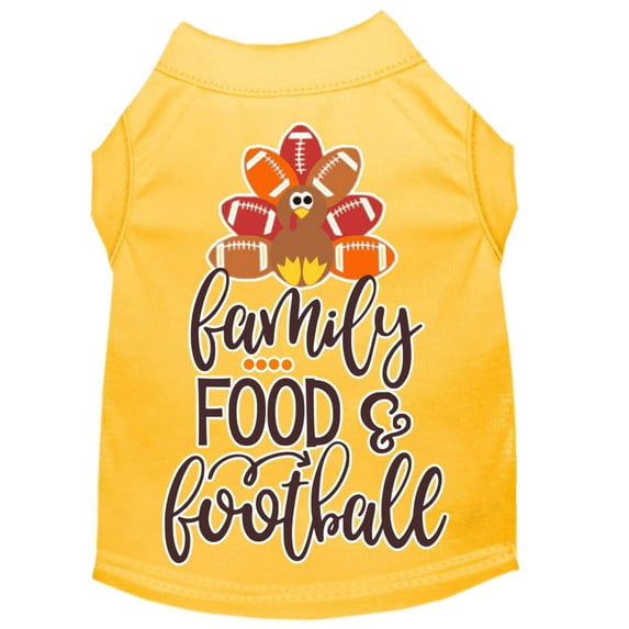 Pet Dog and Cat Shirt Screen Printed, "Family, Food Football"