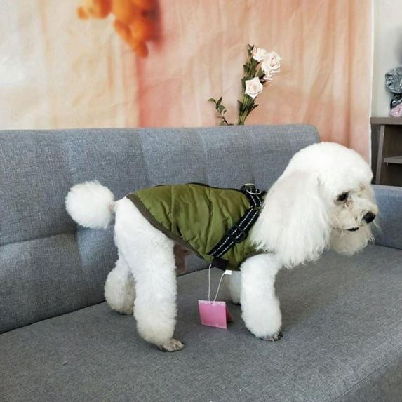 Pet Dogs Warm Clothes Waterproof Small Big Dog Jacket Autumn Winter Pet Dog Skiing Coat Clothing With Harness Chest Strap