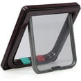 thumbnail image 1 of Pet Door 20X19.2X1.8Cm Black Automatically Close Cat Gate 4 Way Lockable Dog Door Pet Entry Safe Ferromagnetic Pet Flap Door 1Pcs, 1 of 4