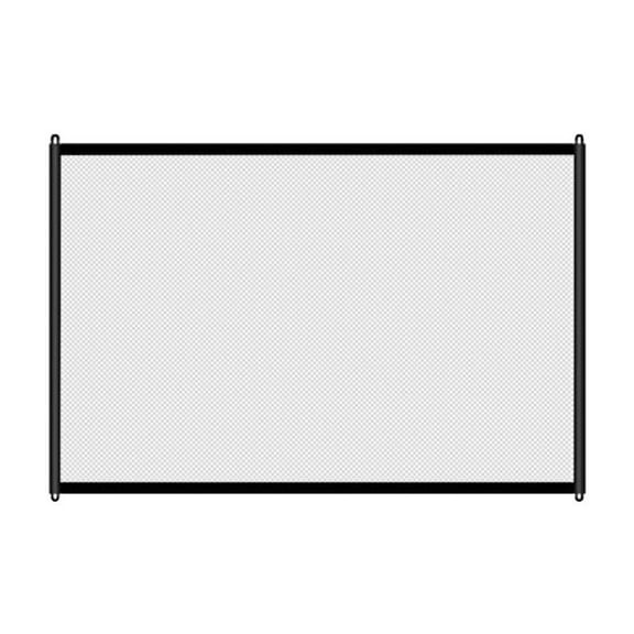 Pet Door Fence with Durable PE Mesh and Plastic Frame, Portable Safety Isolation Guard Gate Fences for Dog Cat Home Stairway Hallway