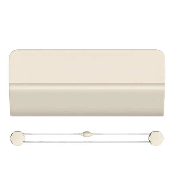 Pet Door Stop with Elastic Rope, Beige ABS Silicone Pet Two-Way Entrance Device, Unrestricted Access Cat Dog Door Holder, Noise Reduction, 9.8 x 5.5 in with 78.7 in Length Cord
