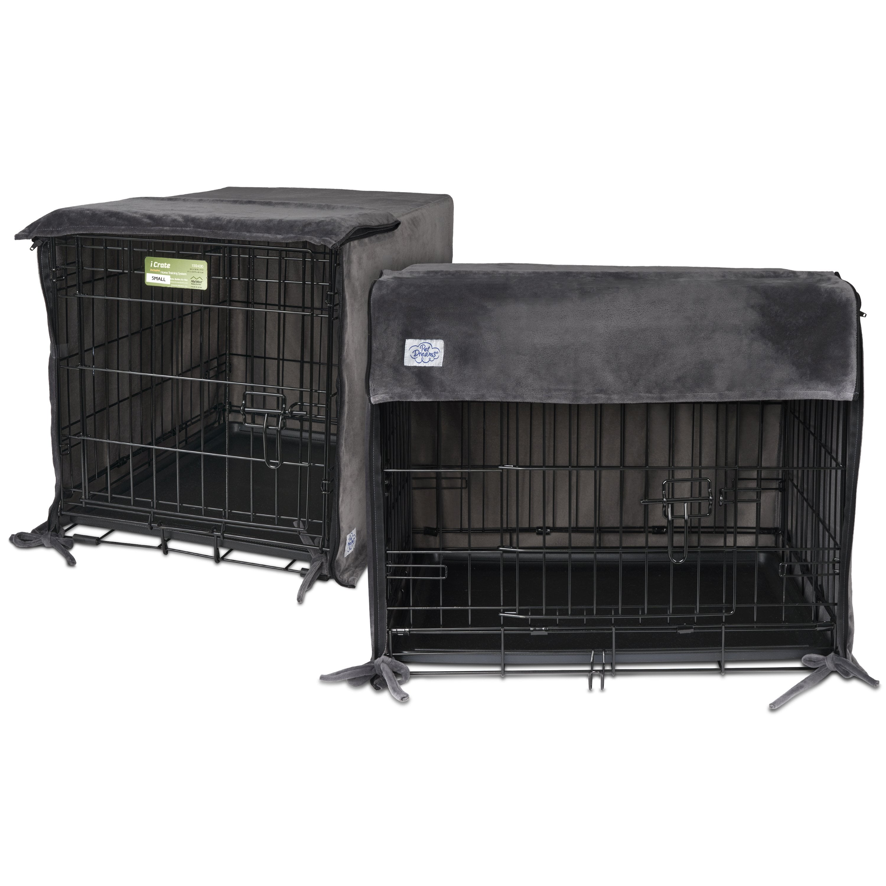 Pet Dreams Breathable Crate Cover Non Toxic Double Door Dog Crate